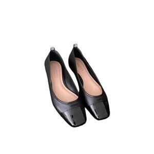 Arezzo Madison Black Square Toe Ballet Flat 39